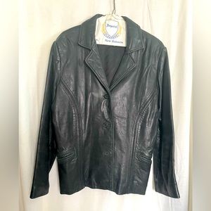 Black leather jacket